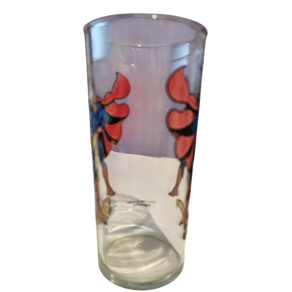 Superman DC Comics Glass 1999 Vintage 6" Clear Collector Drinking Cup Superhero - Picture 4 of 8
